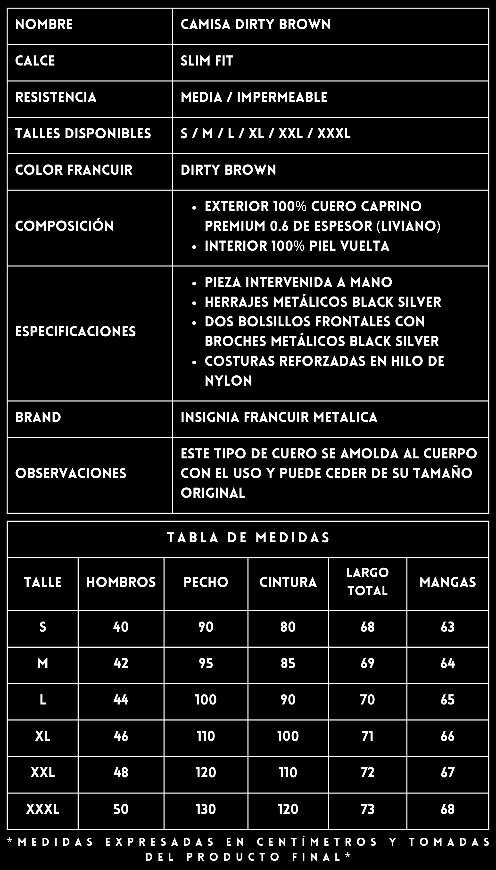 Camisa Cuero Caprino FRANCUIR